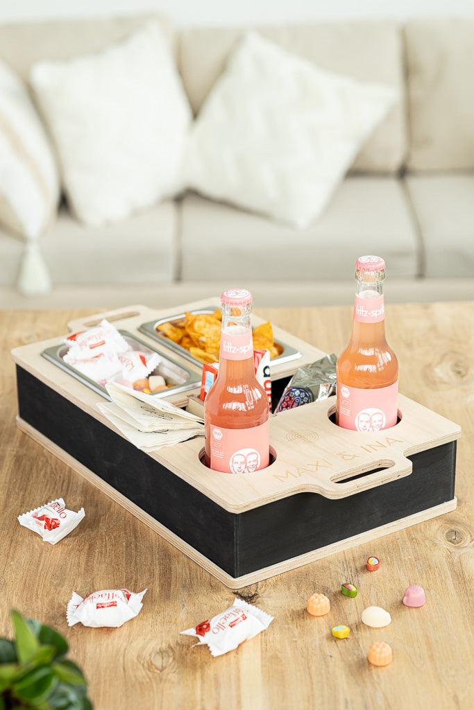 aullalah Couch Bar Abnehmbare Couchbar Snackbox - Sofa Butler