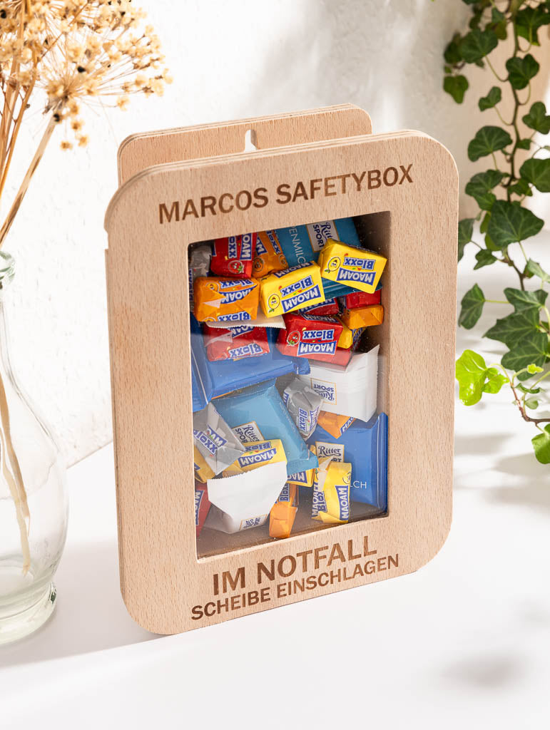 Safetybox – Geschenkbox personalisierbar